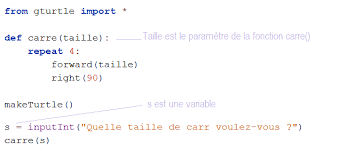 Exemple de script Python - variables